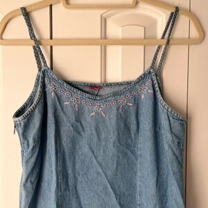 Midi denim dress